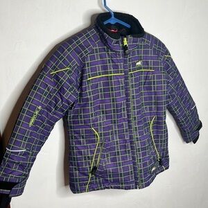 Castle X Dreamy Grape Twist Purple Green Plaid winter Jacket Sz M